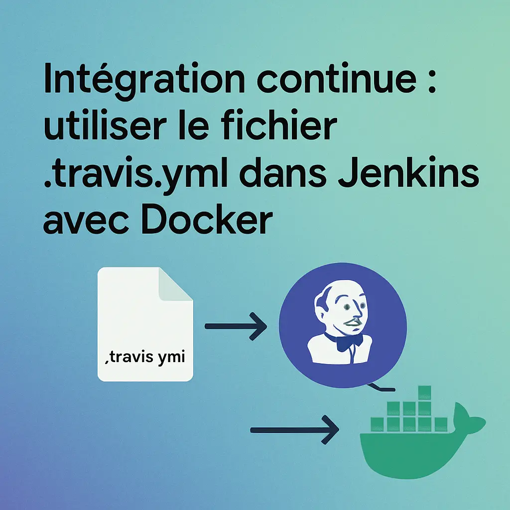 Intégration continue : utiliser le fichier .travis.yml dans Jenkins avec Docker
