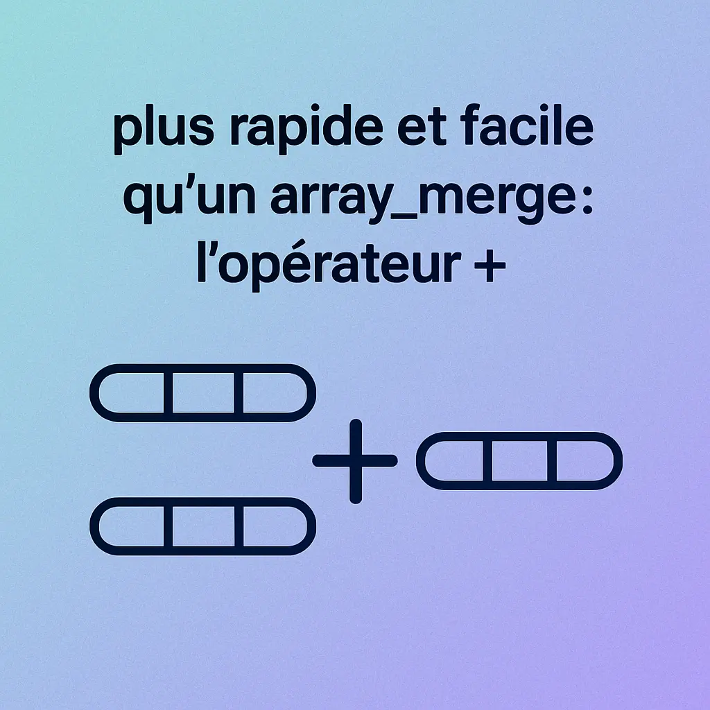 plus rapide et facile qu'un array_merge : l'opérateur +