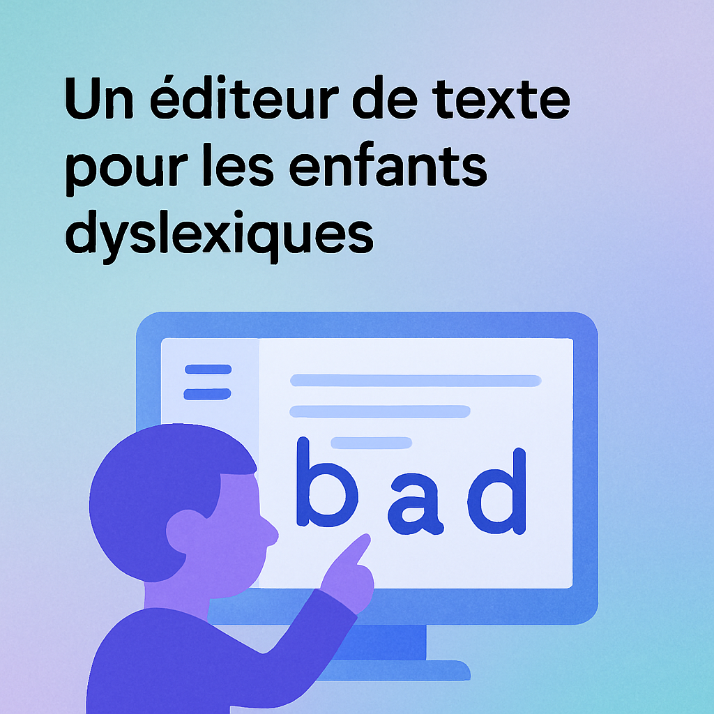 Un éditeur de texte pour les enfants dyslexiques